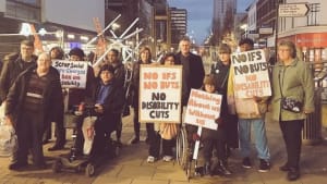 Protest against adult social care cuts in Redbridge